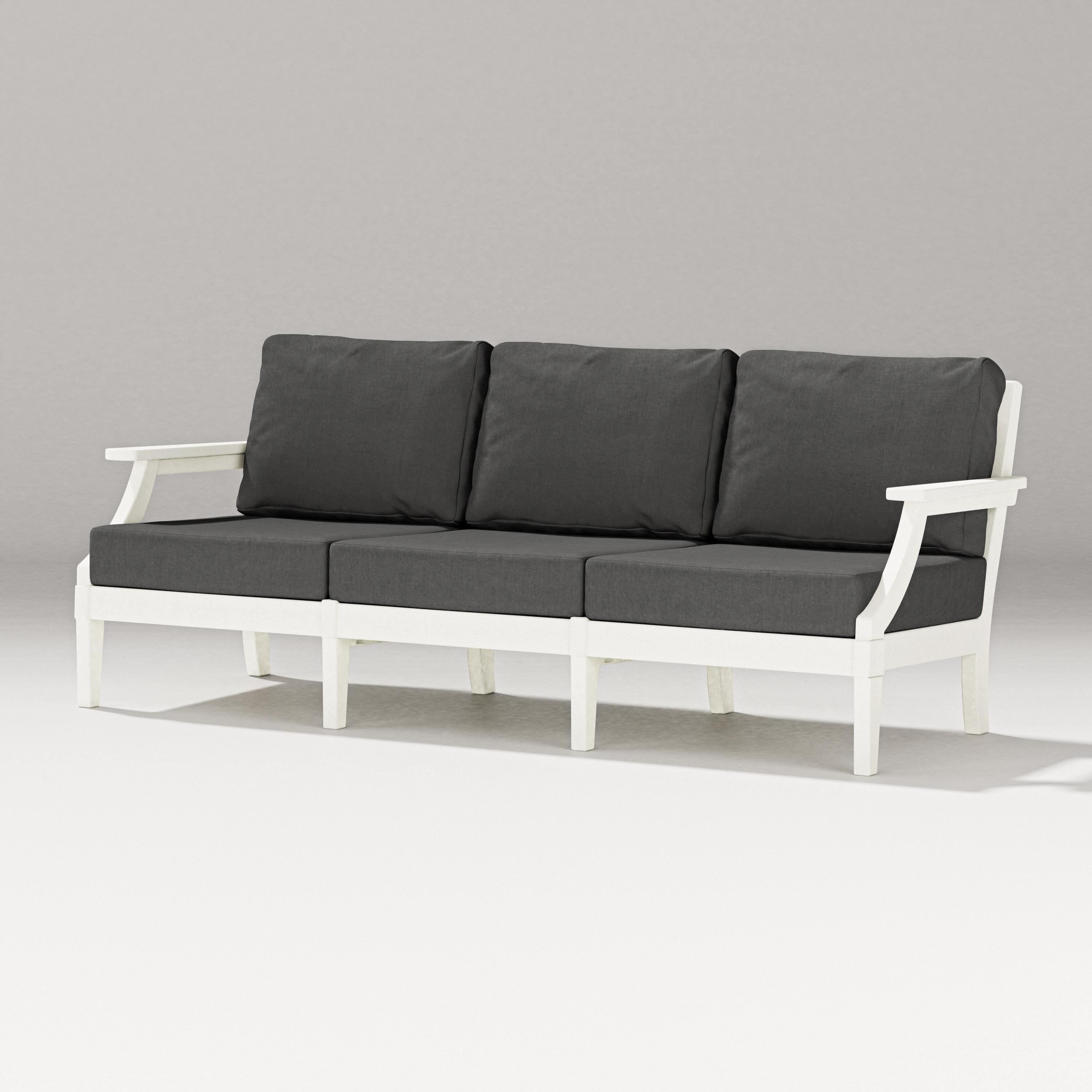 PW Designer Series Estate Sofa in Vintage White / Spectrum Carbon