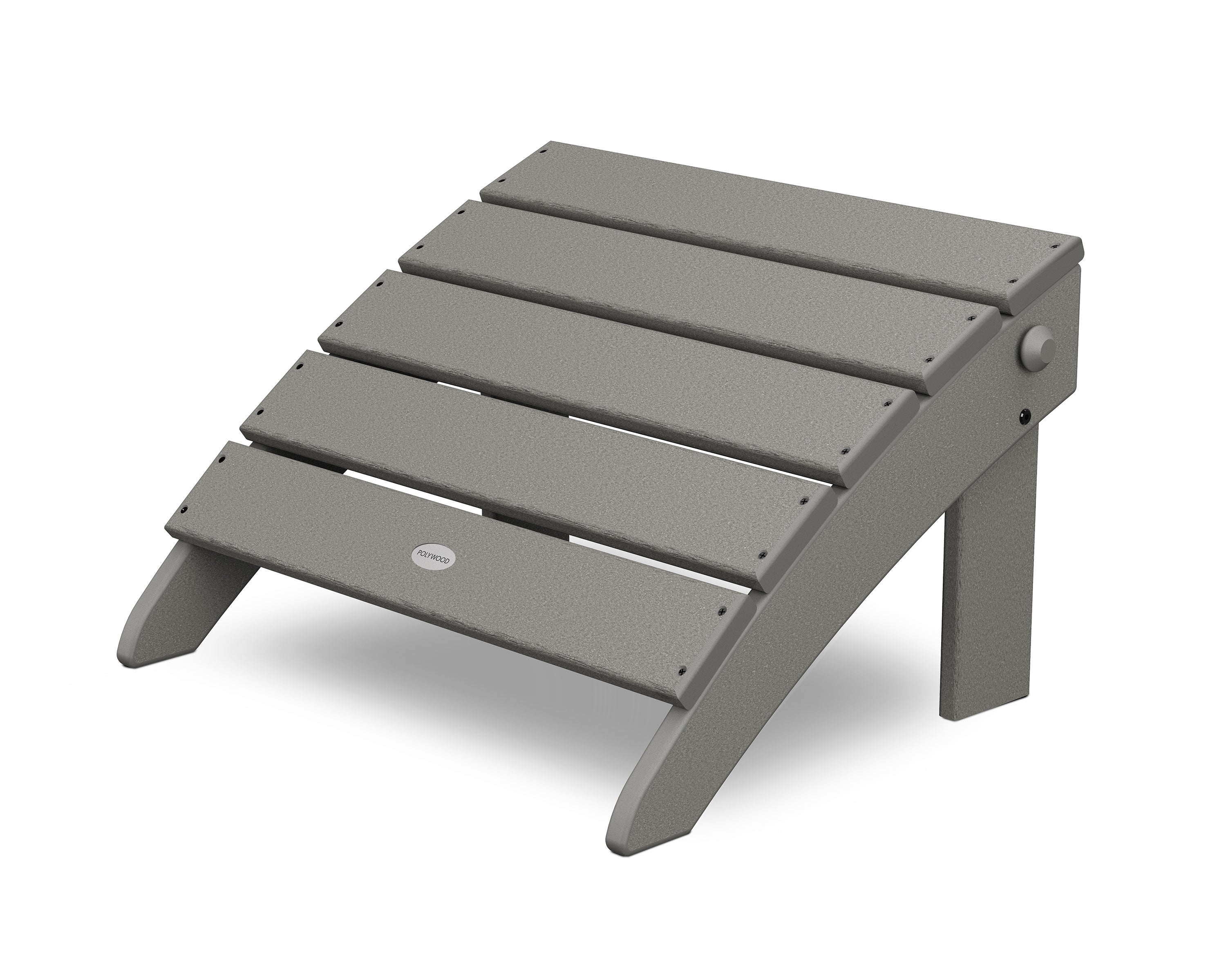 POLYWOOD® Classic Oversized Adirondack Folding Ottoman in Slate Grey