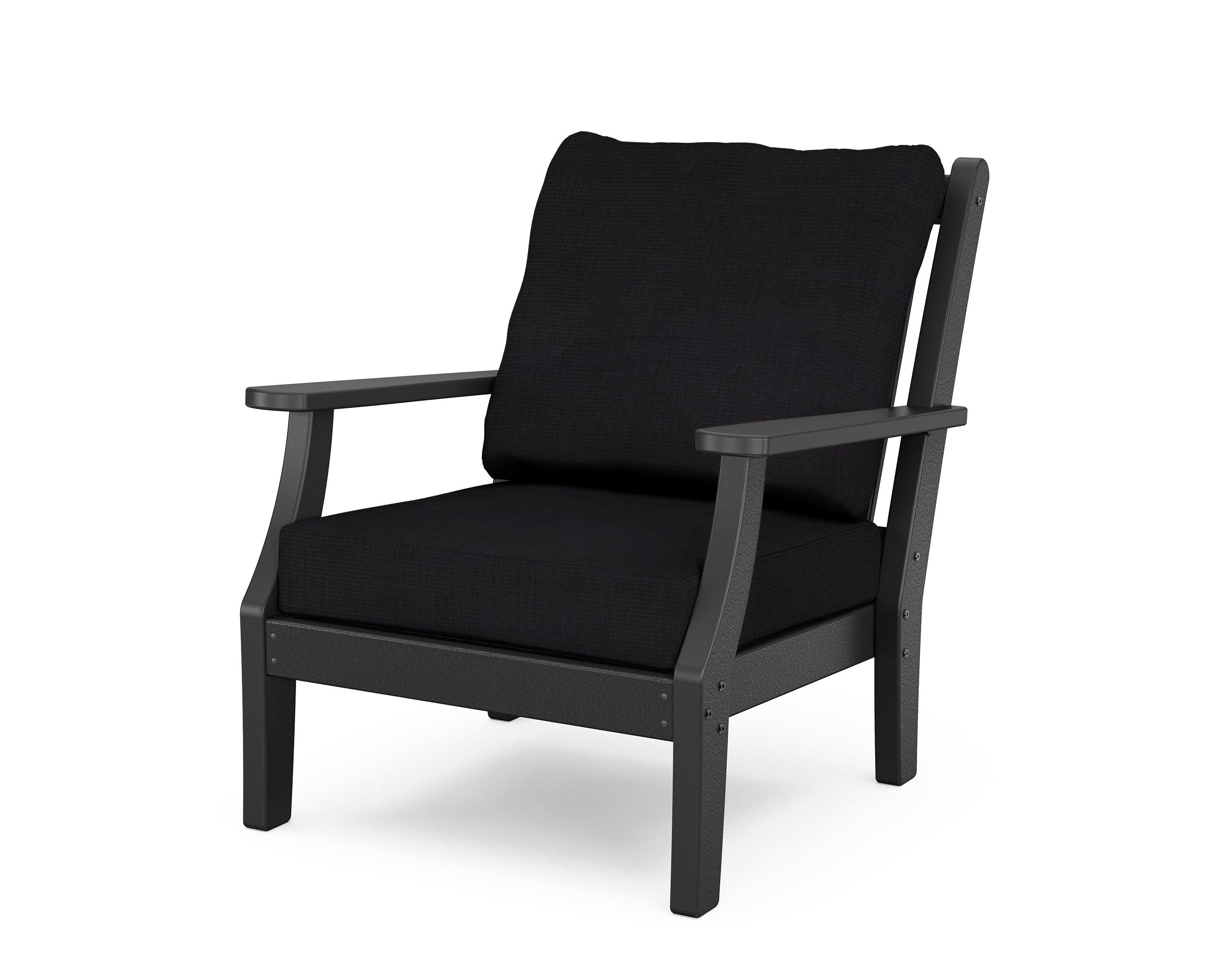 Country Living Wovendale Deep Seating Chair in Black / Midnight Linen