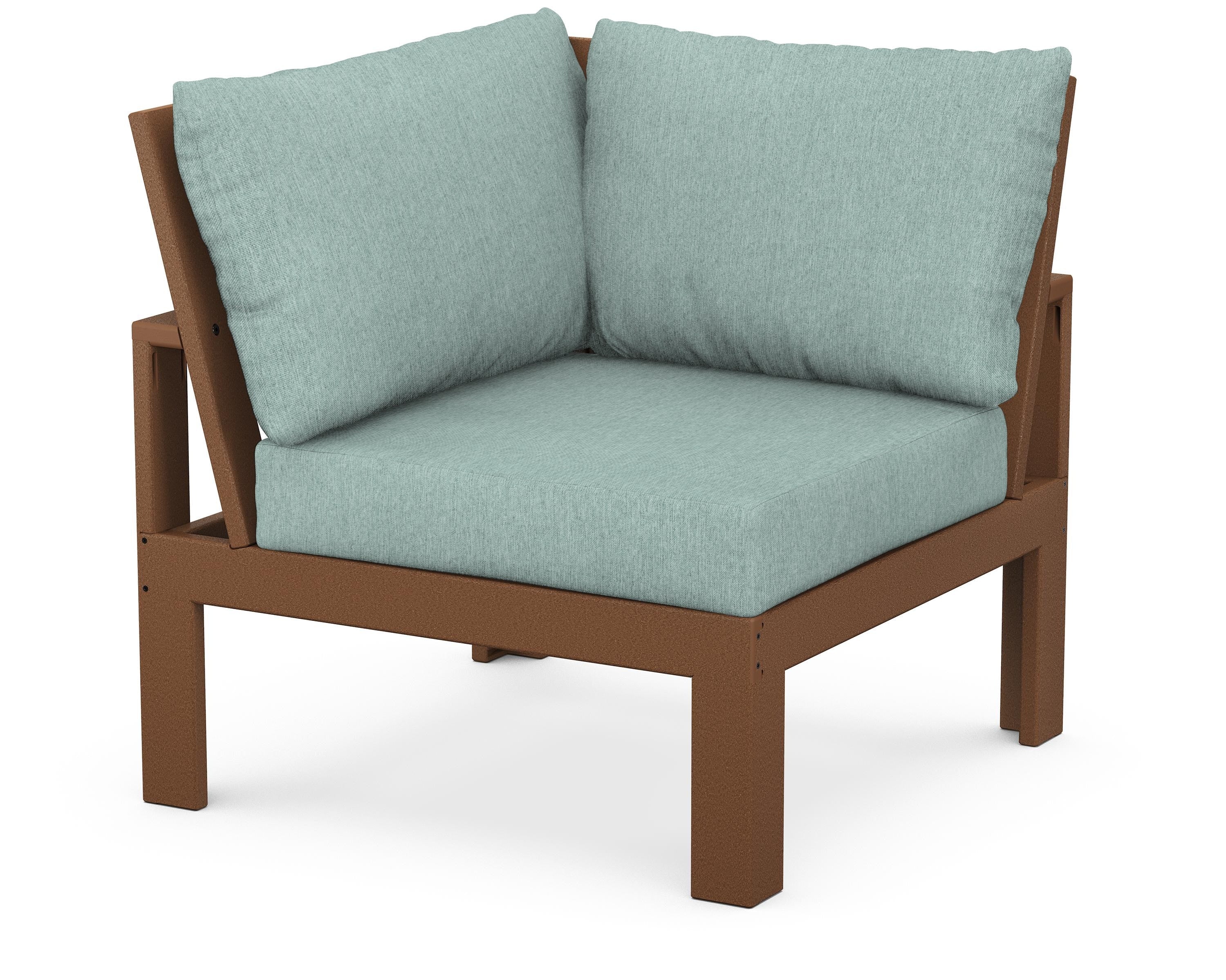 Unbranded Modular Corner Chair in Teak / Glacier Spa