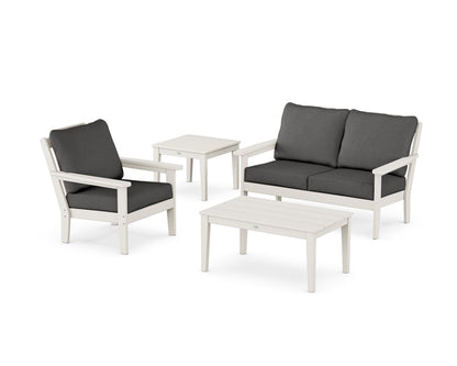 Country Living Wovendale 4-Piece Deep Seating Set in Sand / Spectrum Carbon