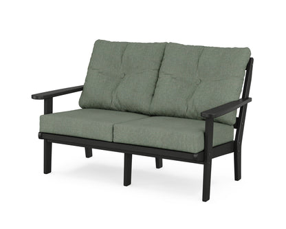 POLYWOOD® Mission Deep Seating Loveseat in Black / Cast Sage
