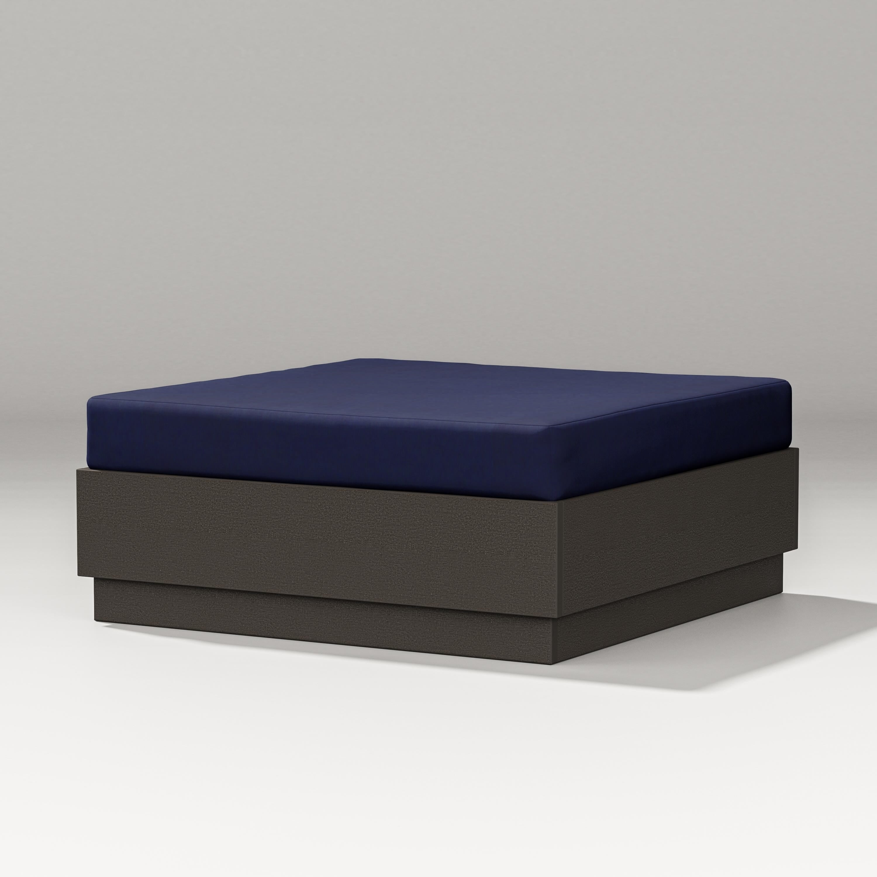 PW Designer Series Elevate Lounge Ottoman in Vintage Coffee / Navy