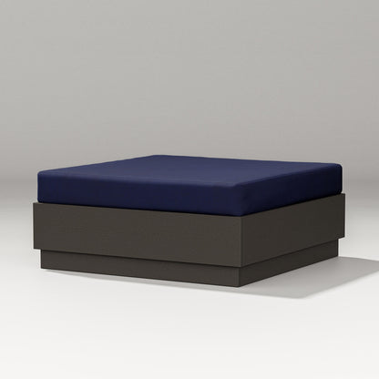 PW Designer Series Elevate Lounge Ottoman in Vintage Coffee / Navy