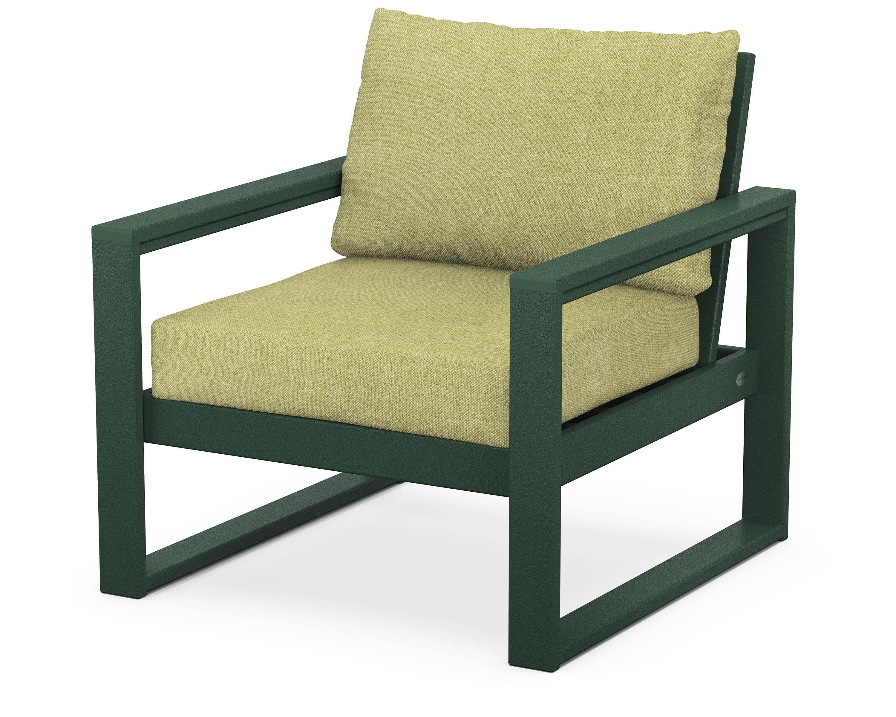 POLYWOOD® EDGE Club Chair in Green / Chartreuse Boucle