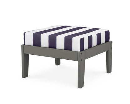 Unbranded Modular Ottoman - Classic in Slate Grey / Cabana Stripe Navy