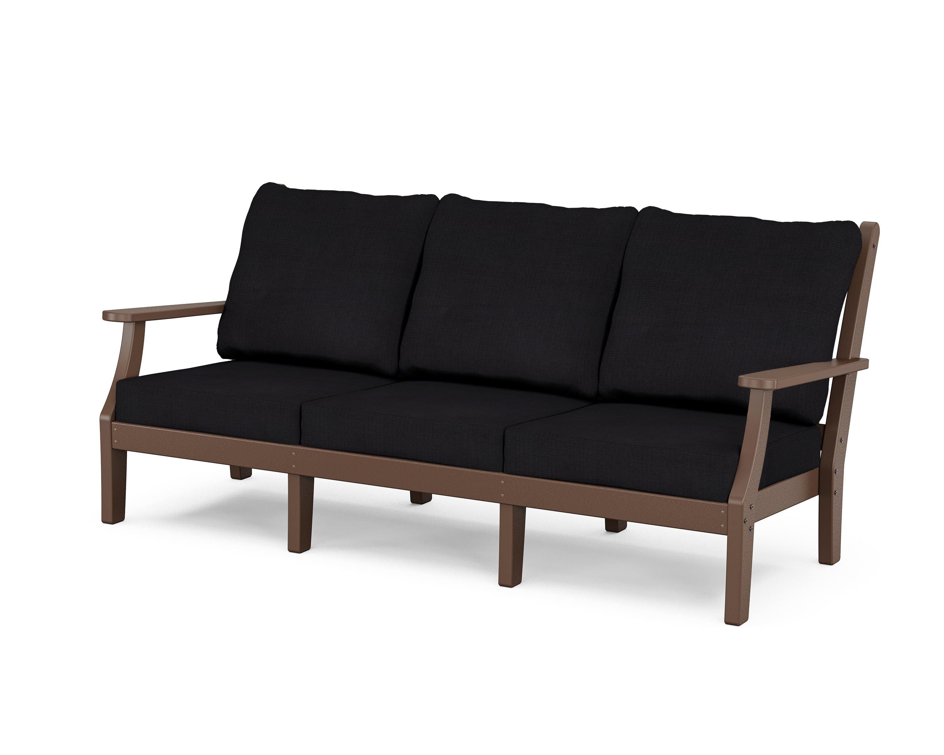 Country Living Wovendale Deep Seating Sofa in Mahogany / Midnight Linen