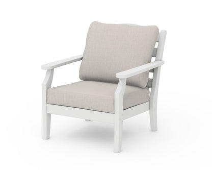 Draper James™ by  POLYWOOD® Savannah Deep Seating Chair in White / Cast Ash