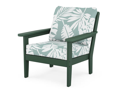 Country Living Cottage Deep Seating Chair in Green / Leaf Glacier Spa