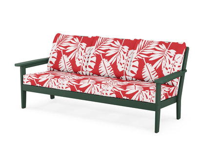 Country Living Cottage Deep Seating Sofa in Green / Leaf Crimson