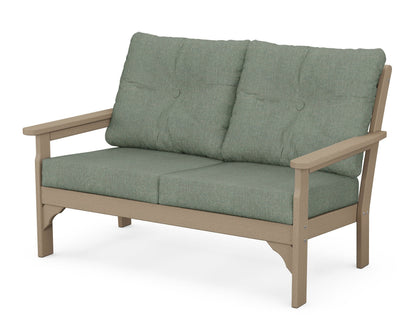 POLYWOOD® Vineyard Deep Seating Loveseat in Vintage Sahara / Cast Sage