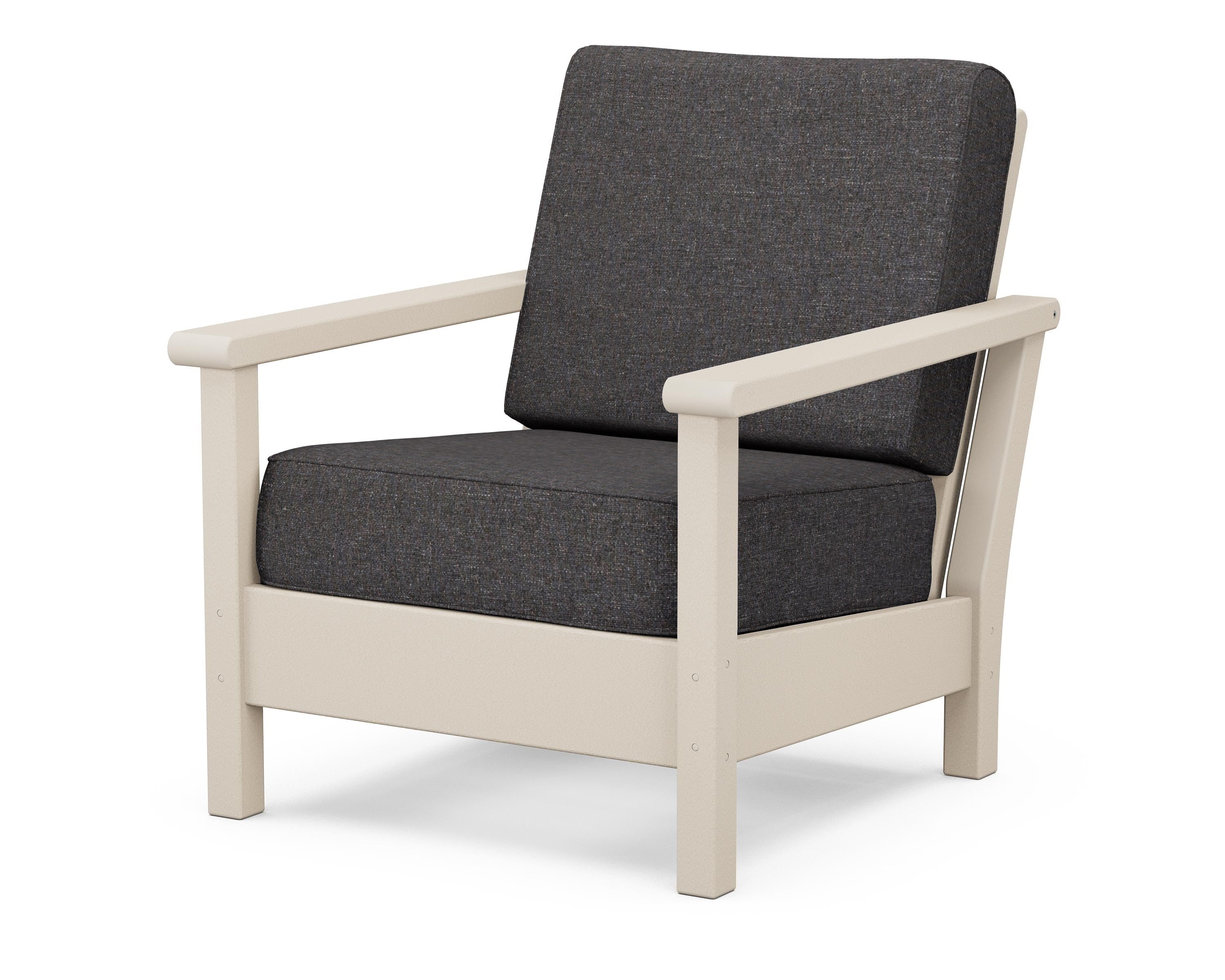 POLYWOOD® Harbour Deep Seating Chair in Sand / Ash Charcoal