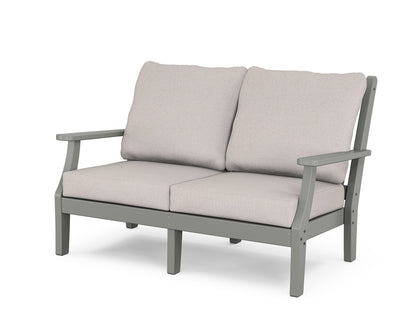 Country Living Wovendale Deep Seating Loveseat in Slate Grey / Dune Burlap