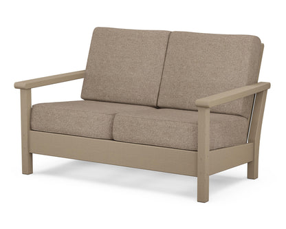 POLYWOOD® Harbour Deep Seating Loveseat in Vintage Sahara / Spiced Burlap