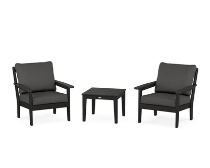 Country Living Cottage 3-Piece Deep Seating Set in Black / Spectrum Carbon