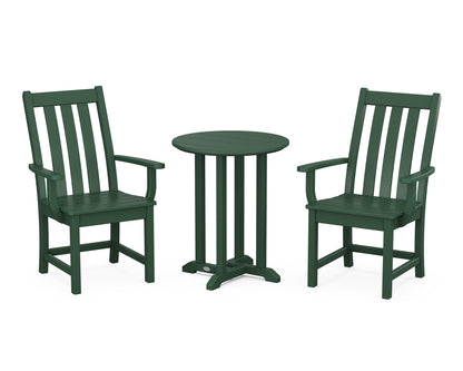 POLYWOOD® Vineyard 3-Piece Round Bistro Dining Set in Green