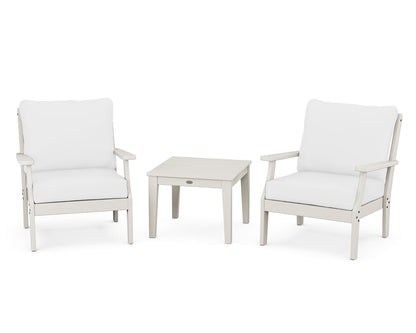 POLYWOOD® Braxton 3-Piece Deep Seating Set in Sand / Natural
