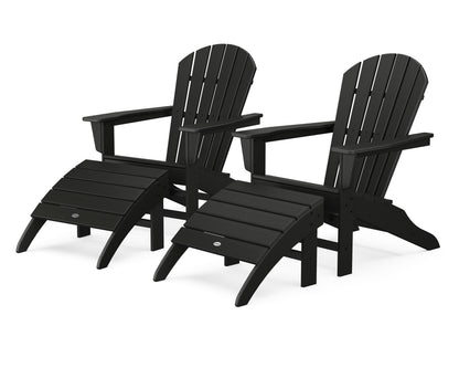 POLYWOOD® South Beach 4-Piece Adirondack Set in Black