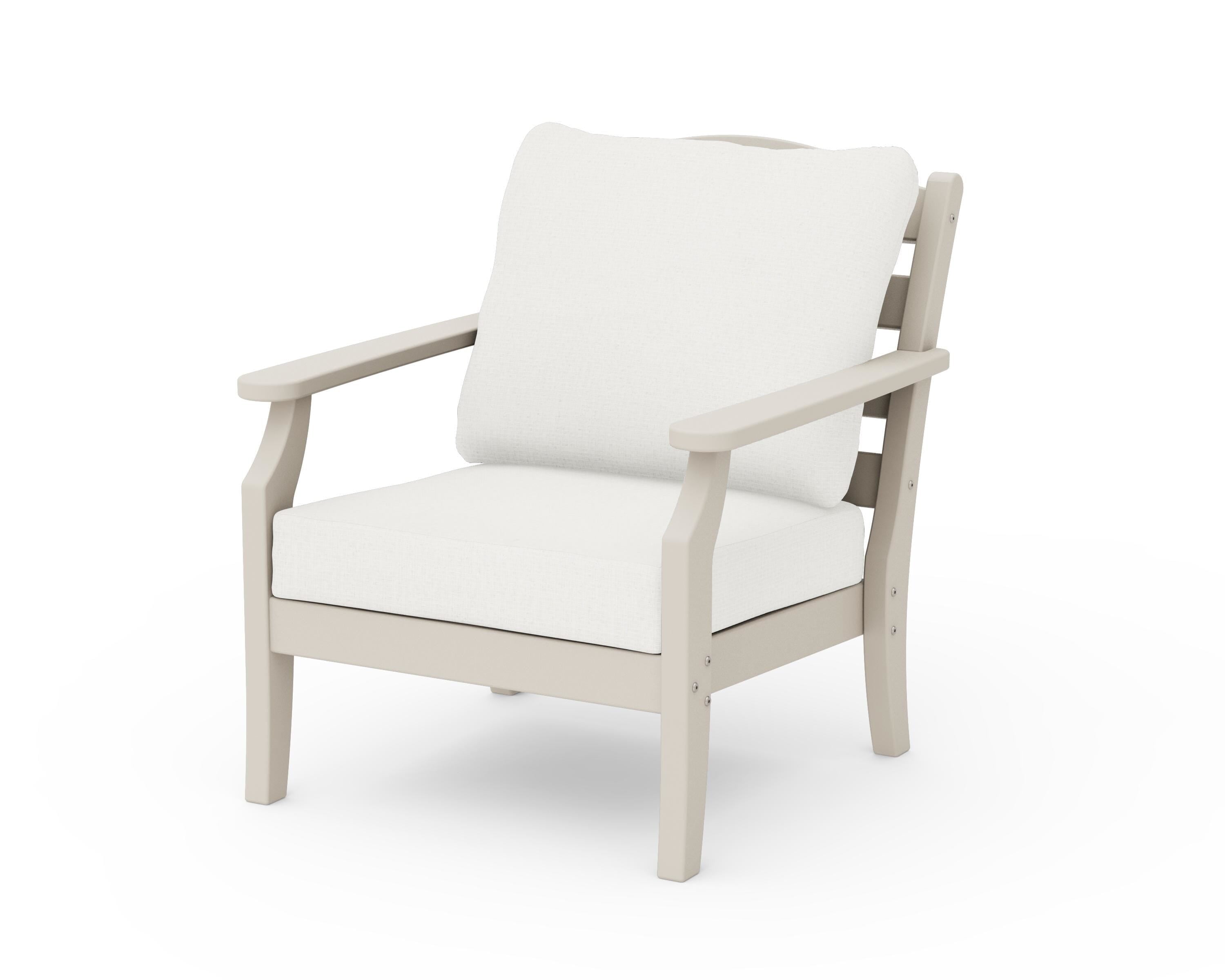 Draper James™ by  POLYWOOD® Savannah Deep Seating Chair in Sand / Natural Linen