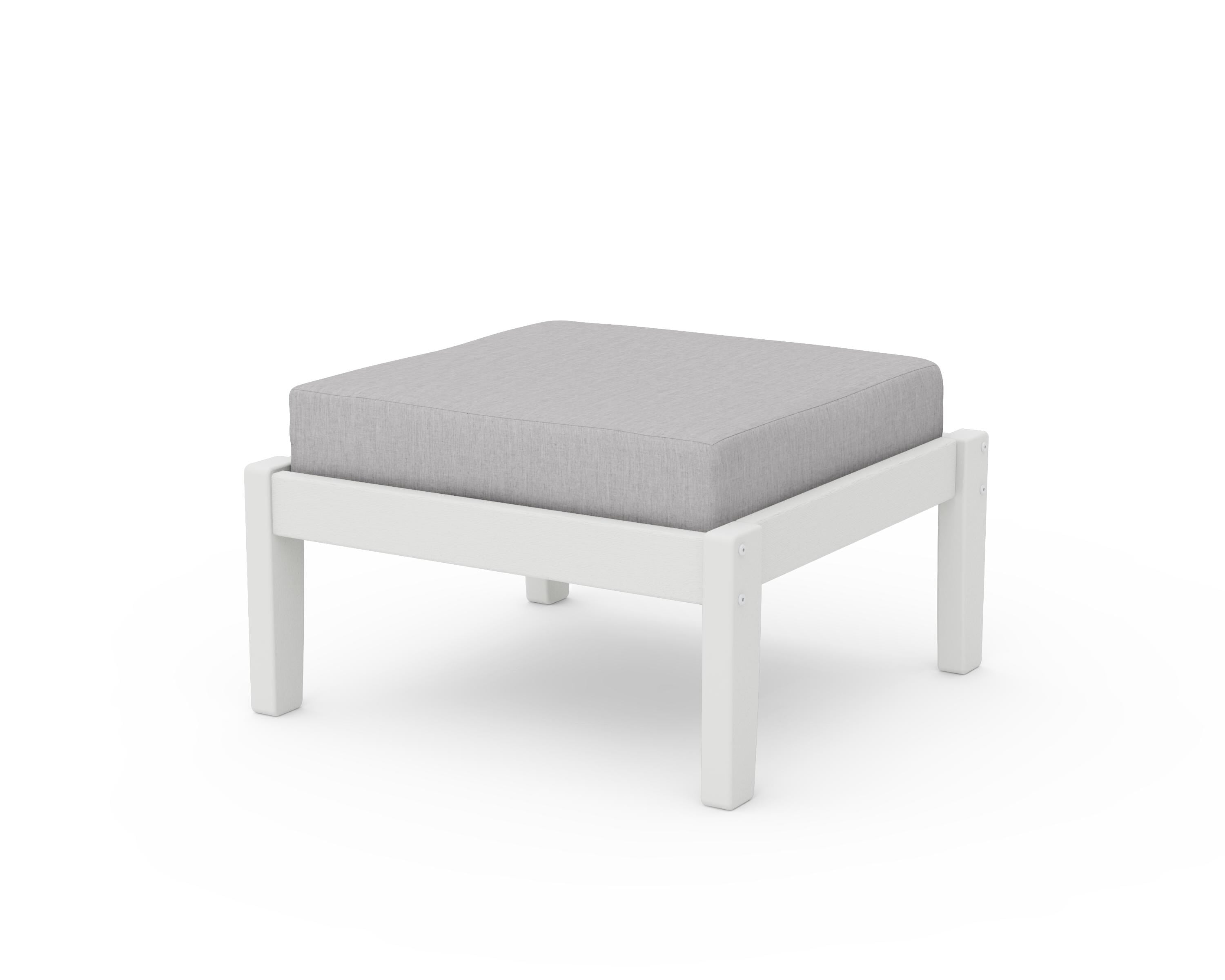 Unbranded Deep Seating Ottoman in Vintage White / Granite