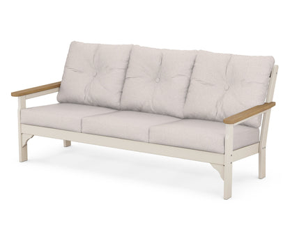 POLYWOOD® Vineyard Deep Seating Sofa in Sand / Natural / Dune Burlap
