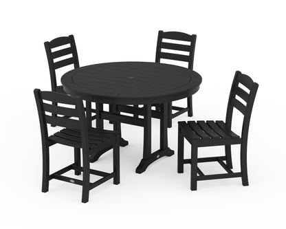 POLYWOOD® La Casa Café 5-Piece Side Chair Dining Set in Black