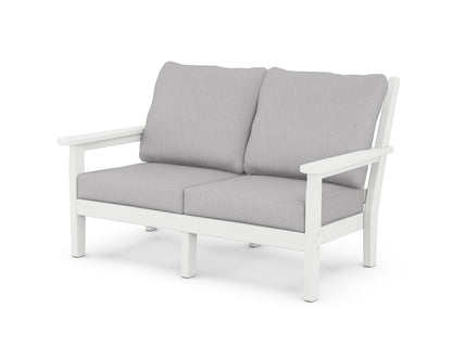 Chippendale Deep Seating Loveseat - White