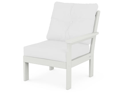POLYWOOD® Vineyard Modular Right Arm Chair in Vintage White / Natural