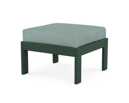 POLYWOOD® Vineyard Modular Ottoman in Green / Glacier Spa