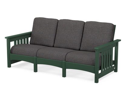 POLYWOOD® Club Mission Sofa in Green / Ash Charcoal