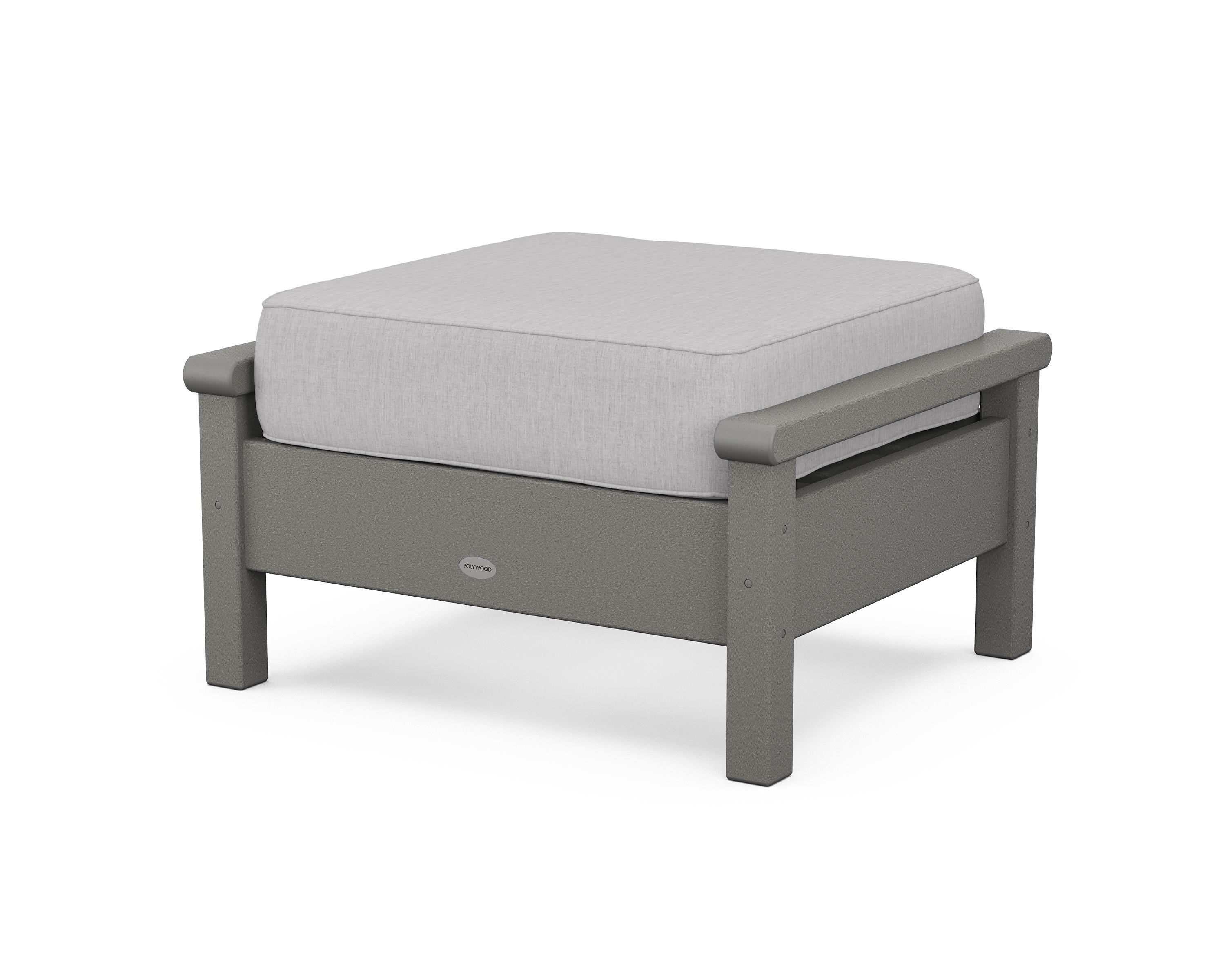 POLYWOOD® Harbour Deep Seating Ottoman in Slate Grey / Granite
