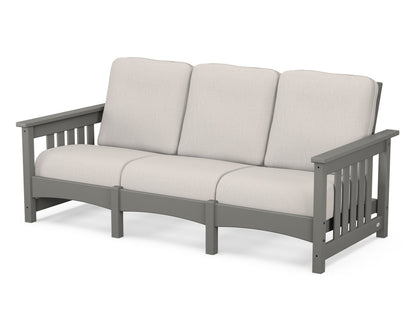 POLYWOOD® Club Mission Sofa in Slate Grey / Cast Ash