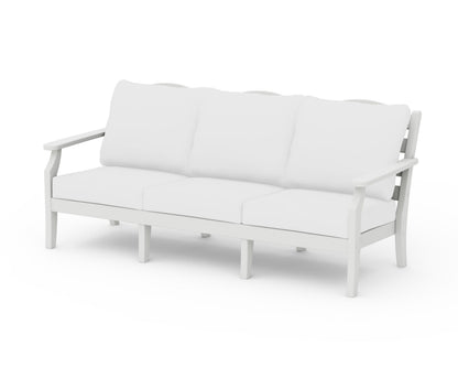 Draper James™ by  POLYWOOD® Savannah Deep Seating Sofa in Vintage White / Natural
