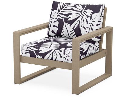 POLYWOOD® EDGE Club Chair in Vintage Sahara / Leaf Navy
