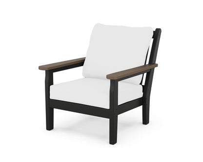 POLYWOOD® Chippendale Deep Seating Chair in Black / Kona / Natural