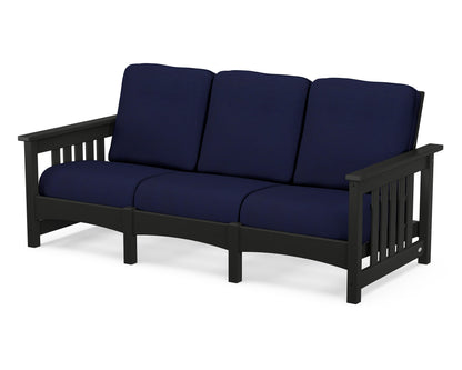 POLYWOOD® Club Mission Sofa in Black / Navy