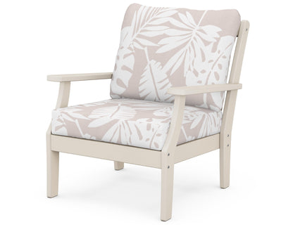 POLYWOOD® Braxton Deep Seating Chair in Sand / Leaf Dune Burlap