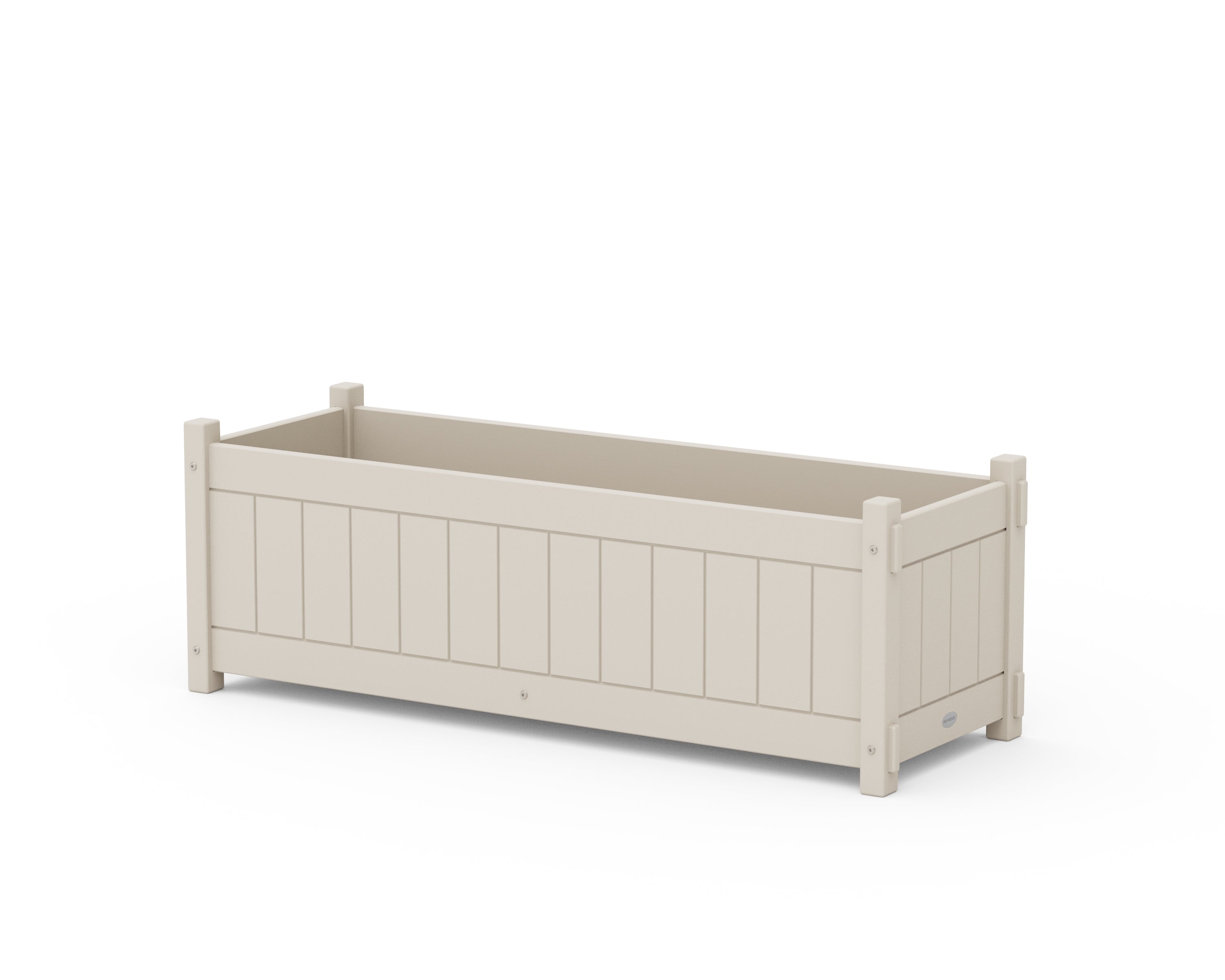 POLYWOOD® Vineyard Rectangle Triple Planter Box in Sand