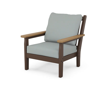 POLYWOOD® Chippendale Deep Seating Chair in Mahogany / Natural / Spa
