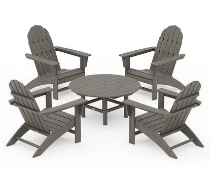 Vineyard 5-Piece Adirondack Chair Conversation Set