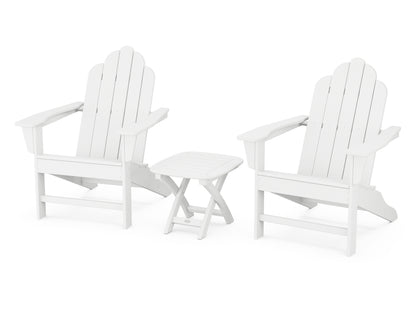 POLYWOOD® Long Island Adirondack 3-Piece Set in White