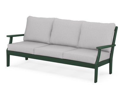 POLYWOOD® Braxton Deep Seating Sofa in Green / Granite