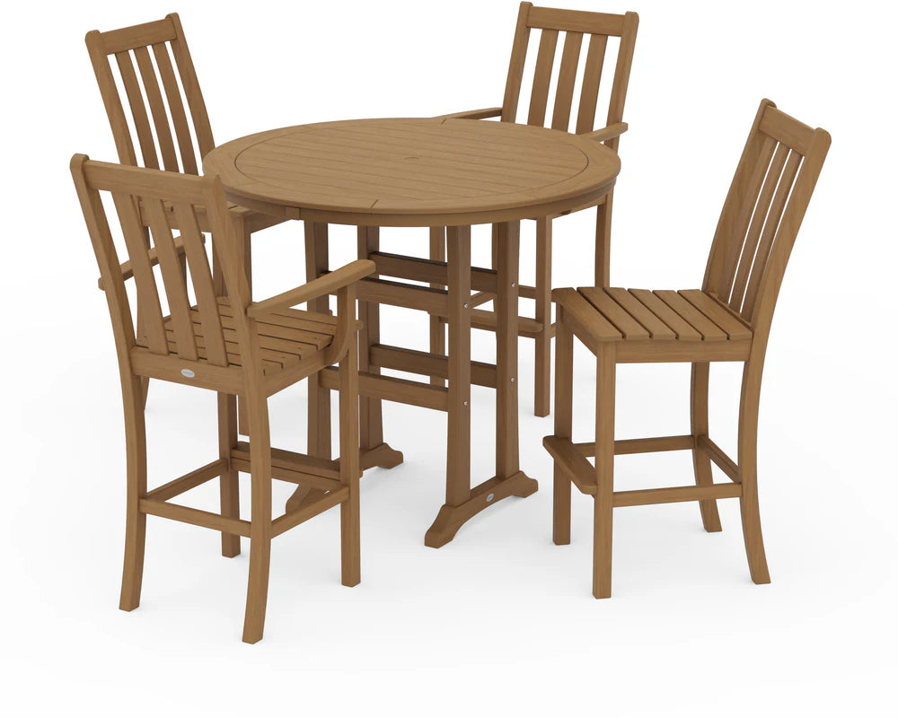 Vineyard 5-Piece Nautical Trestle Bar Set