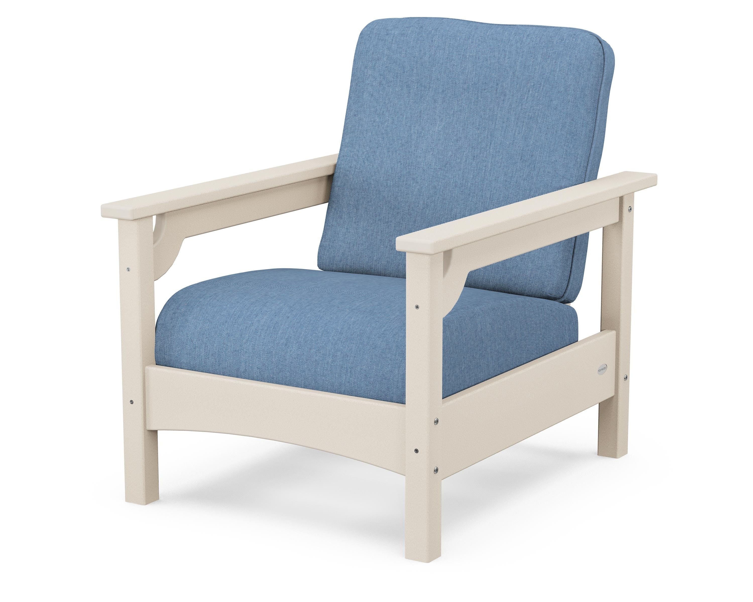 POLYWOOD® Club Chair in Sand / Sky Blue
