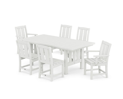 POLYWOOD® Mission 7-Piece Dining Set with Mission Table in White