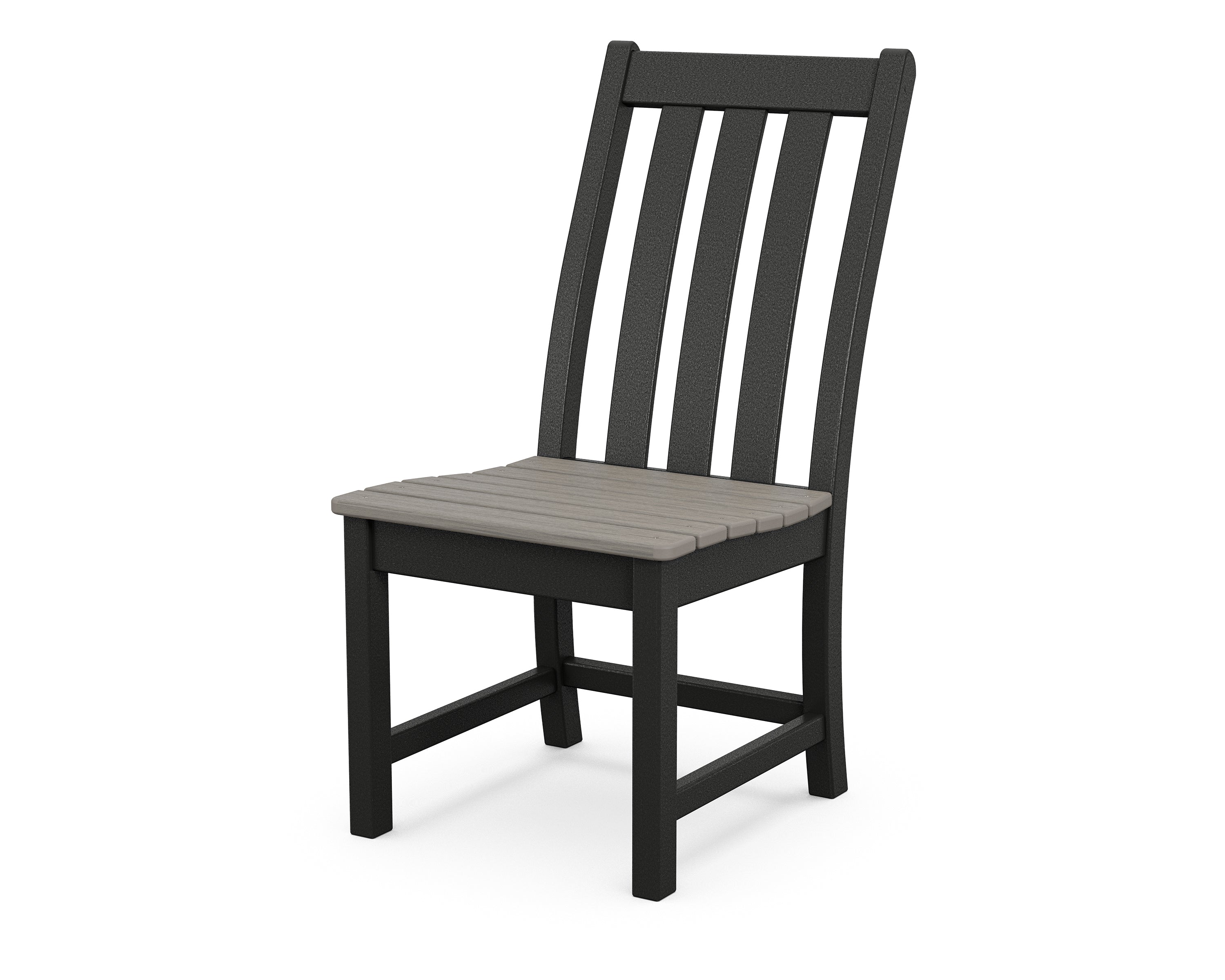 POLYWOOD® Vineyard Dining Side Chair in Black / Driftwood