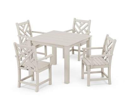 POLYWOOD® Chippendale 5-Piece Parsons Dining Set in Sand