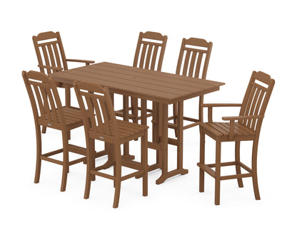 Country Living Cottage 7-Piece Farmhouse Bar Set in Teak