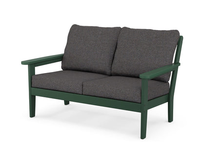 Country Living Cottage Deep Seating Loveseat in Green / Ash Charcoal