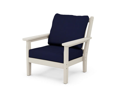 POLYWOOD® Chippendale Deep Seating Chair in Sand / Navy